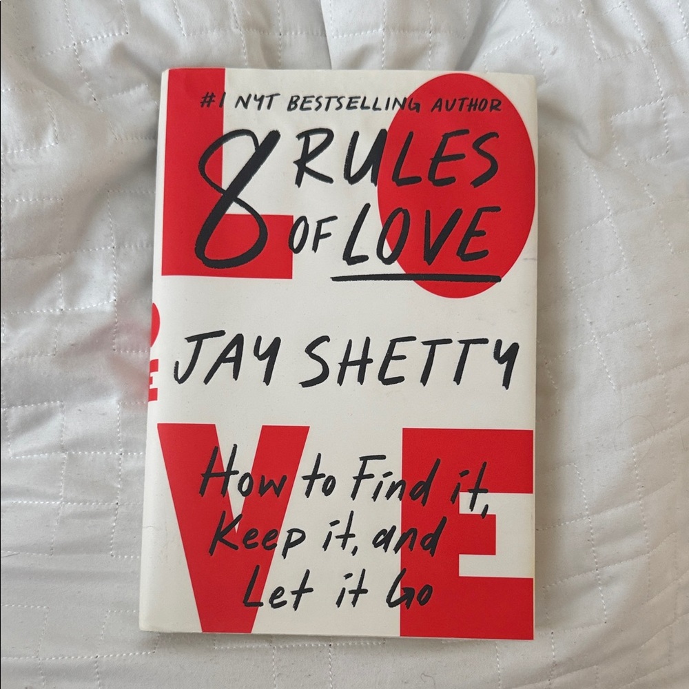Jay Shetty's 8 Rules of Love - Red and White Cover